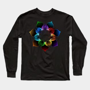 Rainbow Lotus Long Sleeve T-Shirt